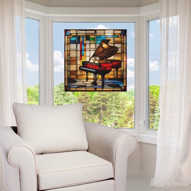 Elegant Grand Piano Faux Stained Glass (Creator Uploaded)