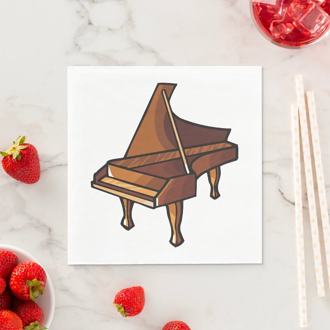Elegant Grand Piano Music Lovers Design  Napkin (Creator Uploaded)