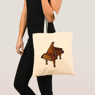 Elegant Grand Piano Music Lovers Design Tote Bag
