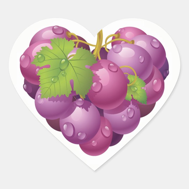 Elegant Grapes Sticker (Front)