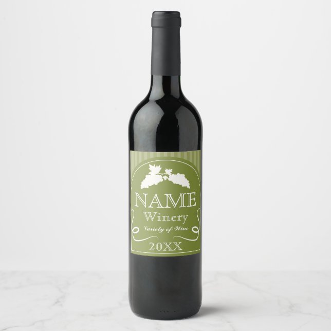 Elegant grapevine design for wine labels (Front)