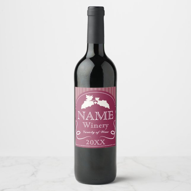 Elegant grapevine design for wine labels. label (Front)