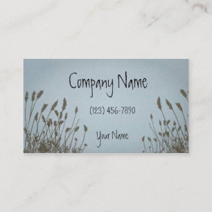Elegant graphic grass blue sky business card