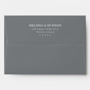 Elegant Gray Calligraphy Envelope