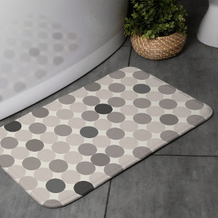 Elegant Gray Geometric Bath Mat for Guest Baths
