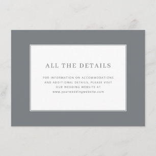 Elegant Gray Minimalist Details Enclosure Card