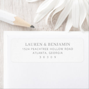 Elegant Gray Minimalist Return Address Label