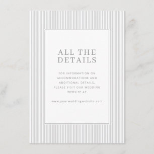 Elegant Gray Minimalist Stripes Enclosure Card