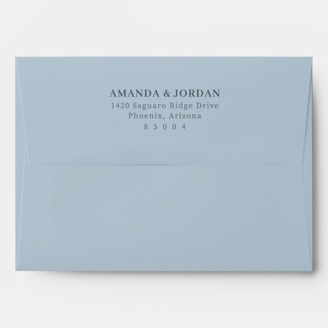 Elegant Gray Minimalist Typographic Envelope (Back (Top Flap))