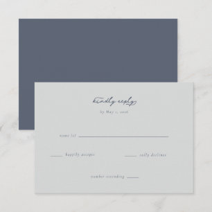 Elegant Gray RSVP Card