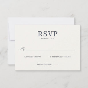 Elegant Gray RSVP Card