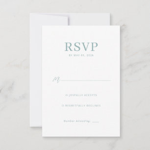 Elegant Gray RSVP Card