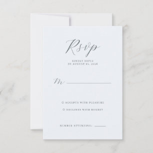 Elegant Gray RSVP Card