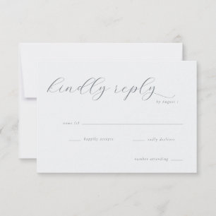 Elegant Gray RSVP Card