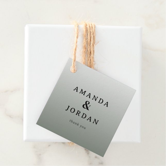 Elegant Gray Typographic Thank You Favour Tags (In Situ)