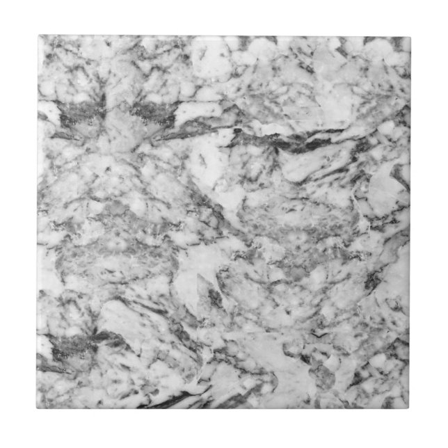 Elegant gray white modern marble texture patterns ceramic tile (Front)