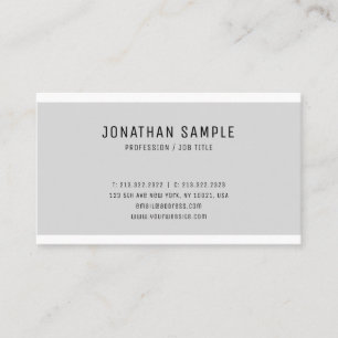 Elegant Gray White Smart Design Modern Trendy Business Card