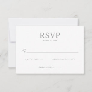 Elegant Grayscale RSVP Card