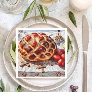 Elegant Greek Easter Napkin