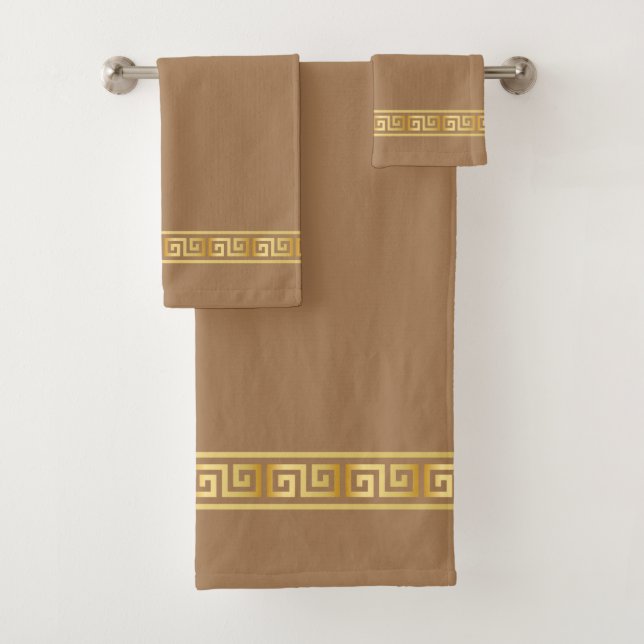 Elegant greek pattern Bath Towel Set (Insitu)
