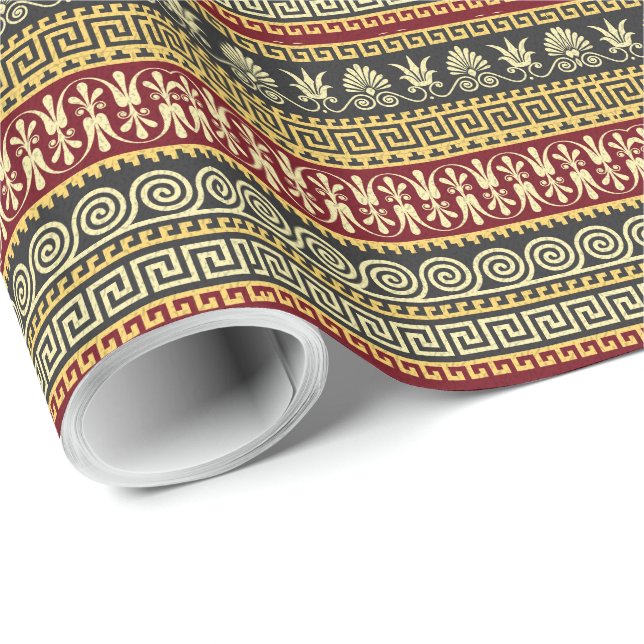 Elegant Greek Pattern Wrapping Paper - 30X15 (Roll Corner)