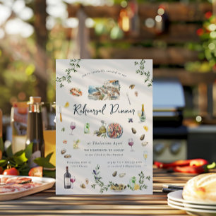 Elegant Greek   Rehearsal Dinner Invitation