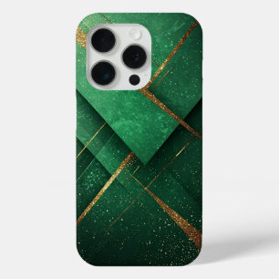 Elegant Green Abstract Background With Glittering iPhone 15 Pro Case