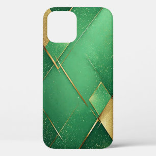Elegant Green Abstract Background With Glittering iPhone 12 Case