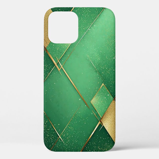 Elegant Green Abstract Background With Glittering Case-Mate iPhone Case (Back)