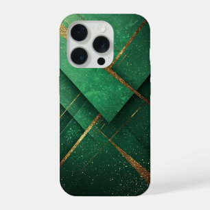 Elegant Green Abstract Background With Glittering iPhone 15 Pro Case
