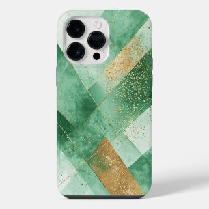 Elegant Green Abstract Background With Glittering iPhone 14 Pro Max Case