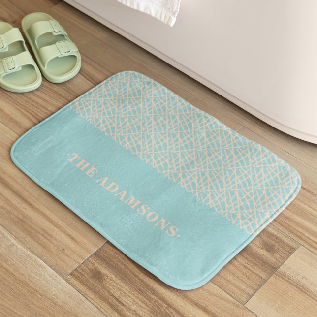 Elegant Green Abstract  Bath Mat (Creator Uploaded)