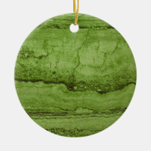 Elegant green abstract Granite stone marble  Ceramic Ornament