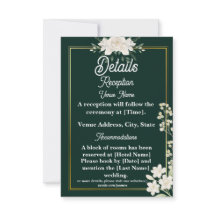 Elegant Green and Gold Floral Wedding Details
