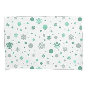Elegant green and white  merry Christmas  Pillowcase