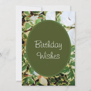Elegant Green Birthday Wishes Holiday Card