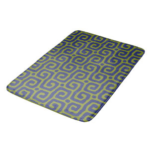 Elegant Green &blue Abstract pattern Bath Mat