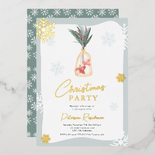Elegant green blue red boho branches Christmas
