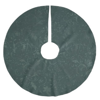 Elegant Green Brushed Polyester Tree Skirt