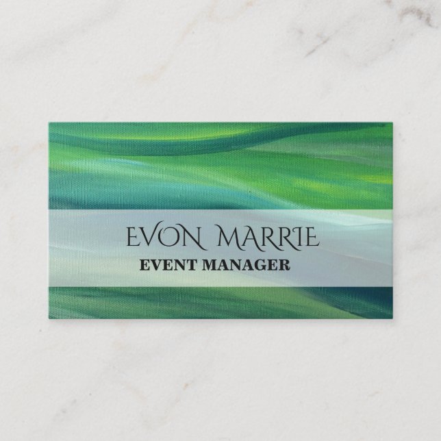 Elegant Green  Busines Card (Front)