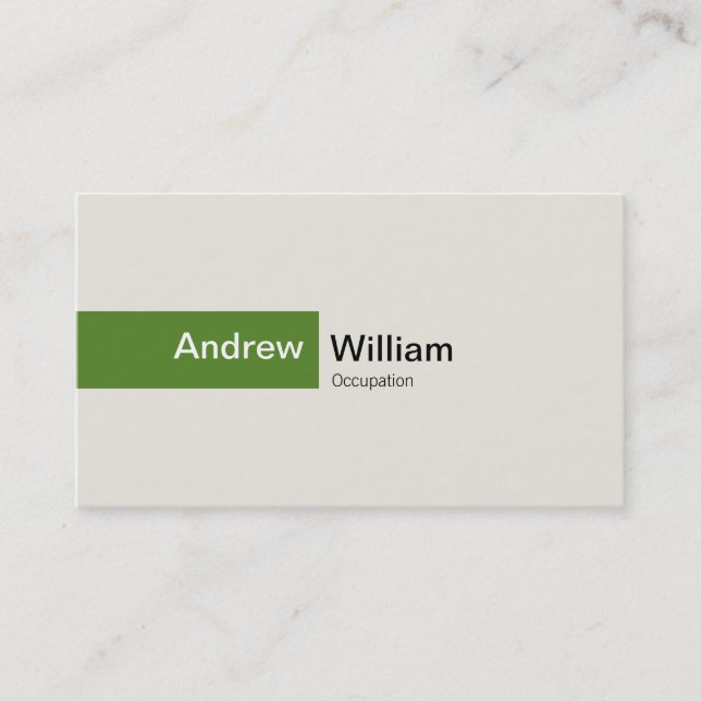 Elegant Green Business Card (Front)