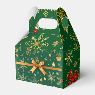 Elegant Green Christmas Favour Box