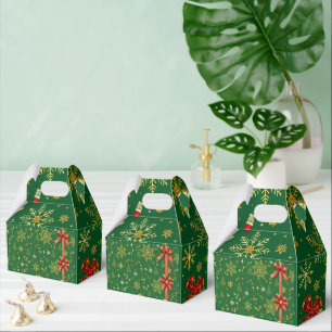 Elegant Green Christmas V2 Favour Box