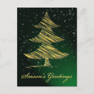 elegant green Corporate Greeting PostCards