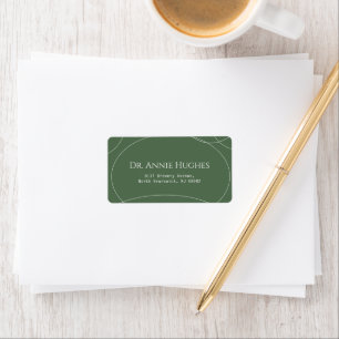 Elegant Green Doctor Address Label