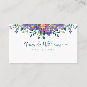 Elegant Green Floral Design Business Card