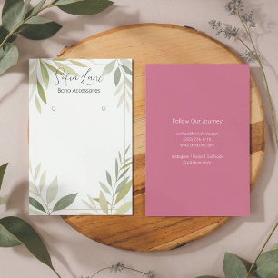 Elegant Green Foliage Jewelry Earring Display