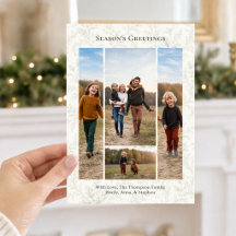 Elegant Green Foliage Photo Collage Christmas