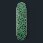 Elegant Green Glitter Black Gold Leopard Print  Skateboard<br><div class="desc">A Stylish Black and faux Gold Glitter Leopard Print forest green and emerald green gradient chic photo enhances an elegant touch to special celebration events or glam feminine home decor, featuring black, gold, brown, green, black and white colours, leopard, cheetah cat animal print pattern, unique vibrant fashion colours, glamourous shining...</div>
