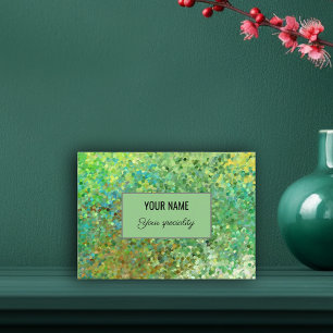 Elegant green glitter business card